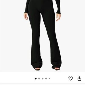 Sleek Black Flare Pants with Boot Cut Design